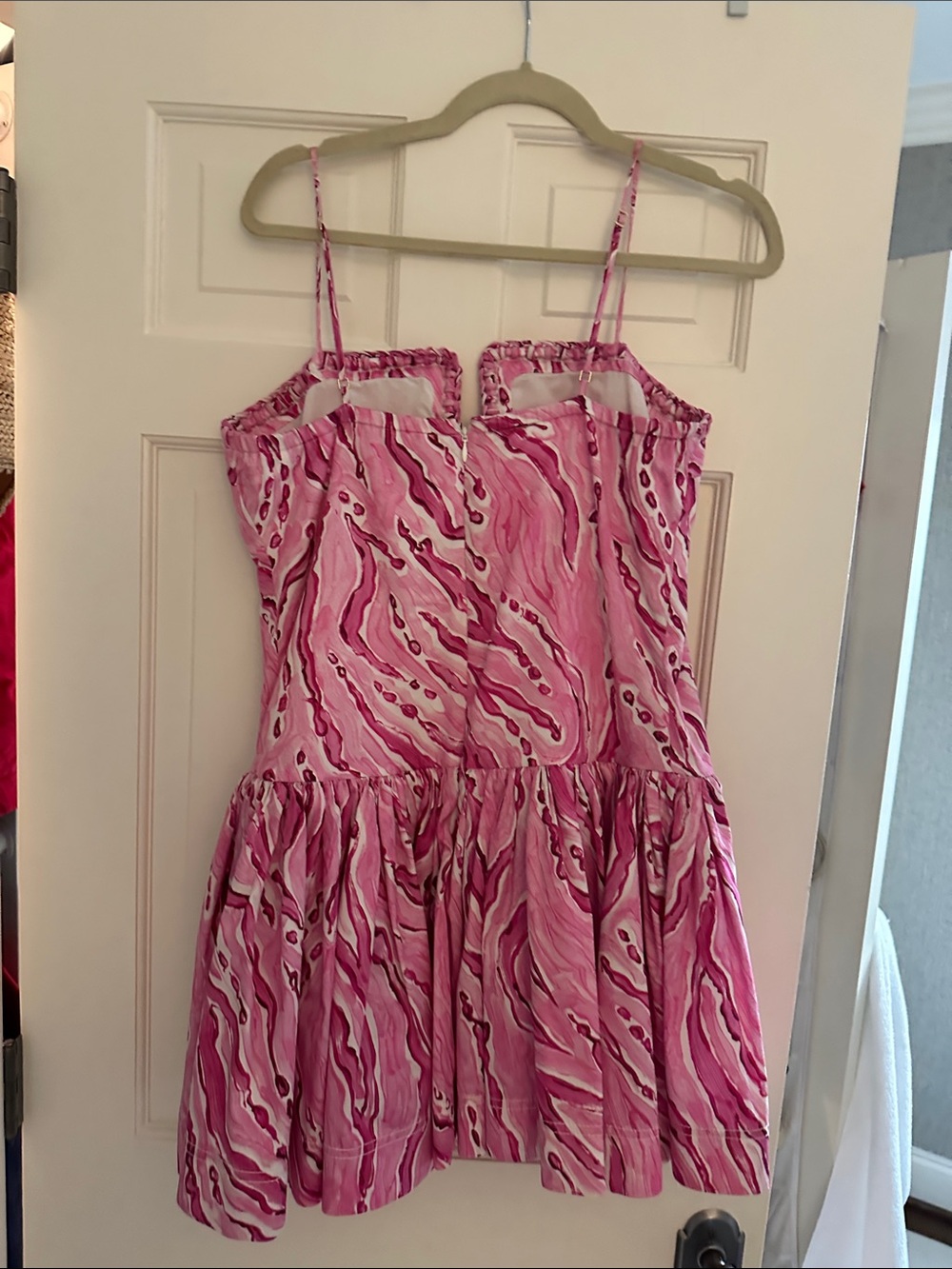 Aje Pink Marble-Print Spaghetti Strap Dress - Picture 2 of 2